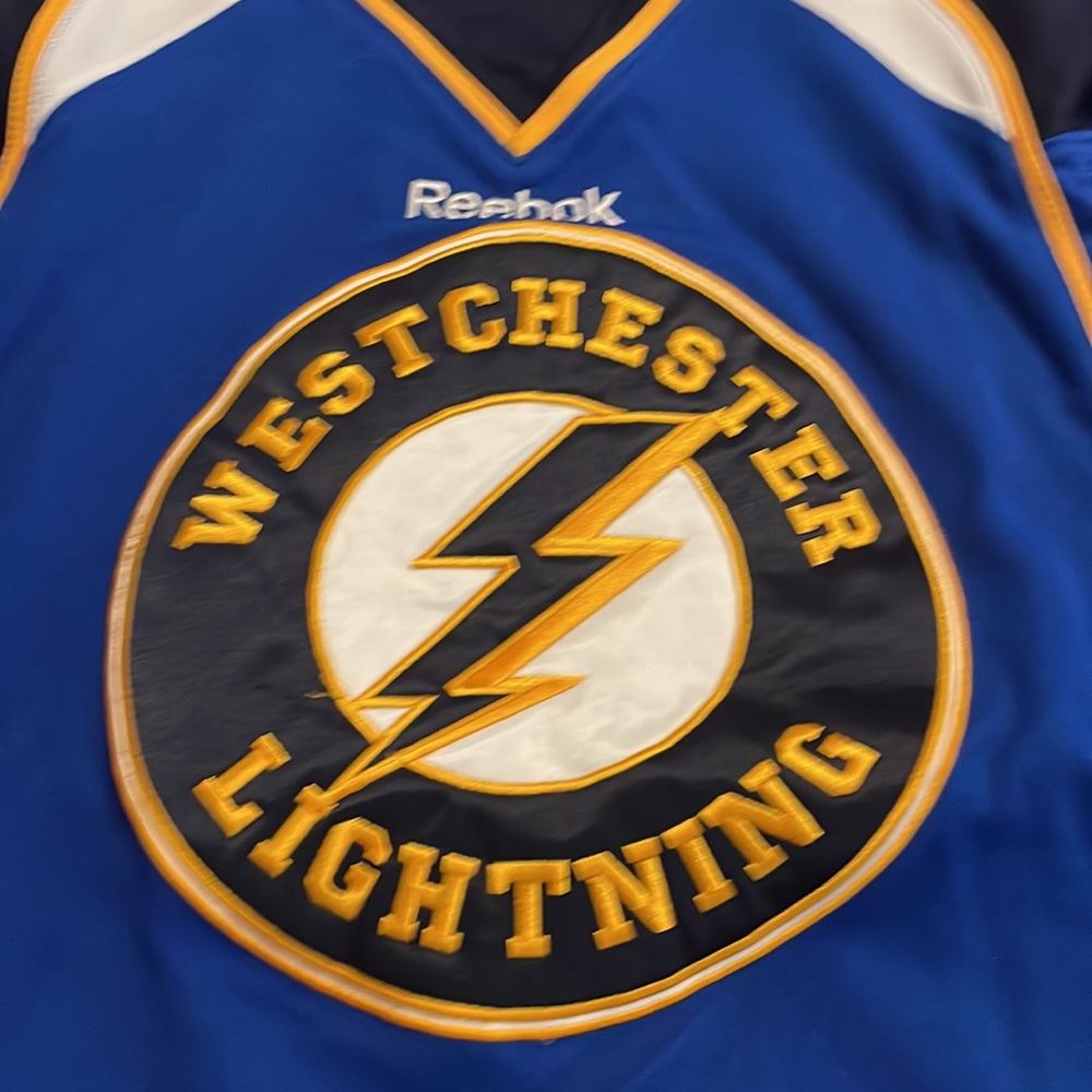 Reebok “West Chester Lightning” Hockey Jersey, Size M… Gem